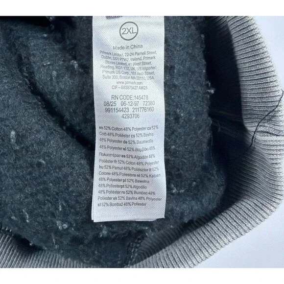 Stranger Things Hawkins Hitmaker Hoodie Netflix Primark Fleece Gray Adult 2XL - Picture 6 of 14